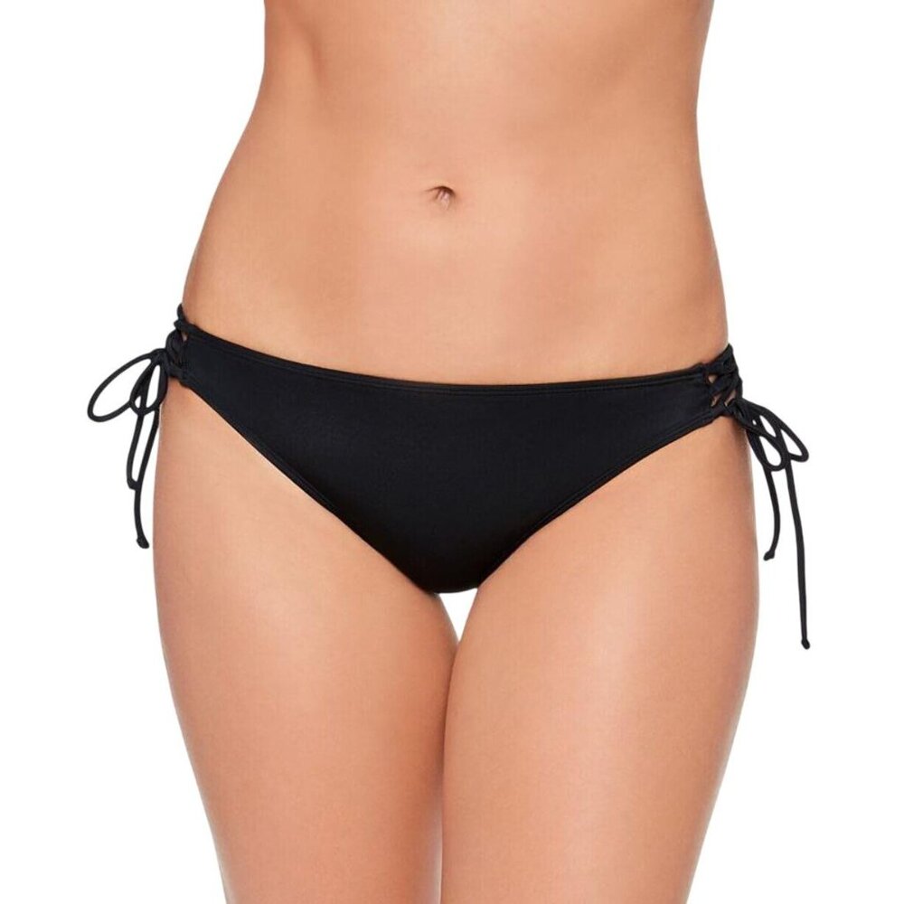 NWT Salt + Cove Juniors Lace-up Hipster Bikini Bottom 802151 Black L